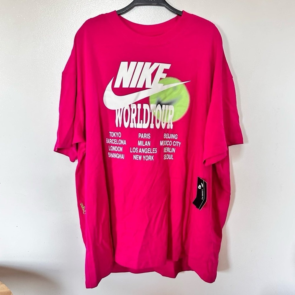 NWT Nike Hot Pink White "Move Your Body Move Your Sole" Short Sleeve Tee XXL